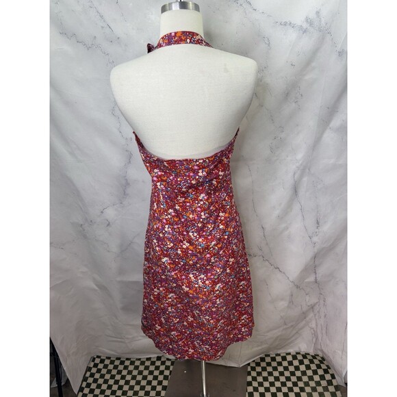 Vintage Todd Oldham Y2k Halter Dress 7 M Ditsy Floral Midi 2000s Fairy TO2 - Picture 10 of 16